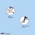 Wózek inwalidzki aluminiowy Dynamic AR 330 z kołami anty-wywrotnymi