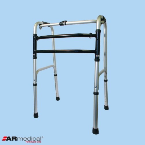 Balkonik aluminiowy składany, krocząco-stały. Podwójna rama H AR 002