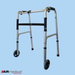 Balkonik aluminiowy składany, dwukołowy – koła 5″ AR-003