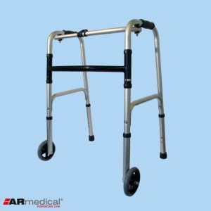 Balkonik aluminiowy składany, dwukołowy – koła 5″ AR-003