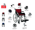Wózek inwalidzki stalowy ELEGANT AR-403
