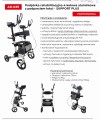 Podpórka rehabilitacyjna 4-kołowa aluminiowa z podparciem łokci. SUPPORT PLUS AR-029