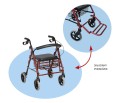 Podpórka rehabilitacyjna 4-kołowa – aluminiowa. COMFORT AR-022
