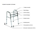 Balkonik aluminiowy – składany. 4-kołowy z hamulcami AR-031