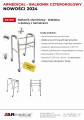 Balkonik aluminiowy – składany. 4-kołowy z hamulcami AR-031