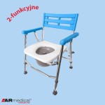 Krzesło toaletowo-prysznicowe, aluminiowe  składane AR 104