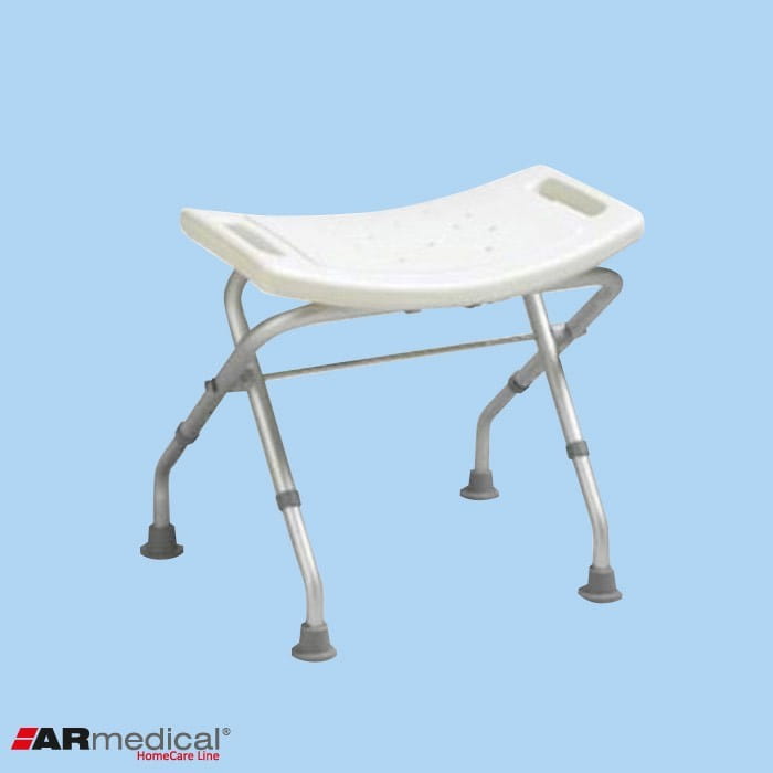 Taboret prysznicowy - składany aluminiowy AR-205 Taboret prysznicowy - składany aluminiowy AR-205
